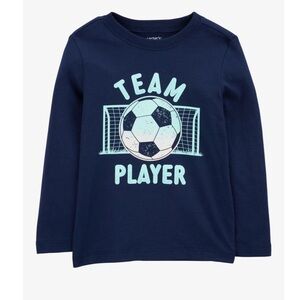🪐Soccer Cotton Blend Long-Sleeve Tee
